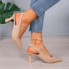 Stiletto Heel, Breathable Chic Women's Slingback Shoes | Pointed Toe, Sparkle Accent, Versatile for All Seasons, Microfiber Cover