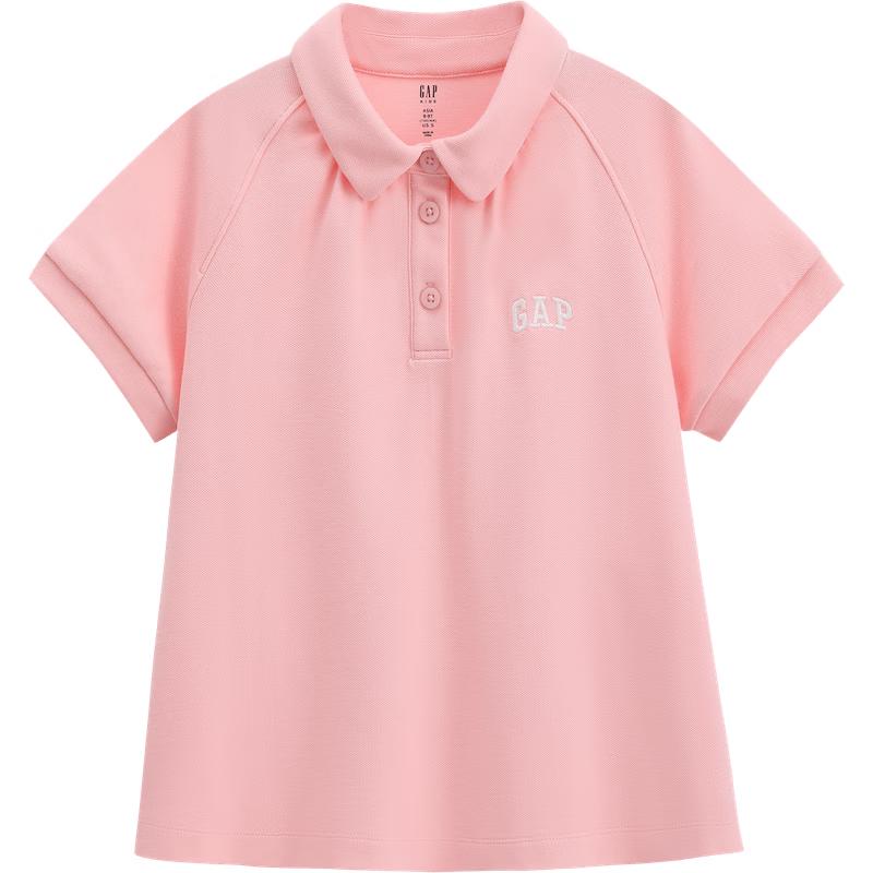 GAP Girls' Logo Embroidered Short Sleeve Polo Shirt