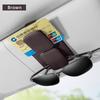SEAMETAL Car Glasses Clip PU Leather Sun Visor Magnetic Card Ticket Holder Multifunction Sun Visor Car Accessories