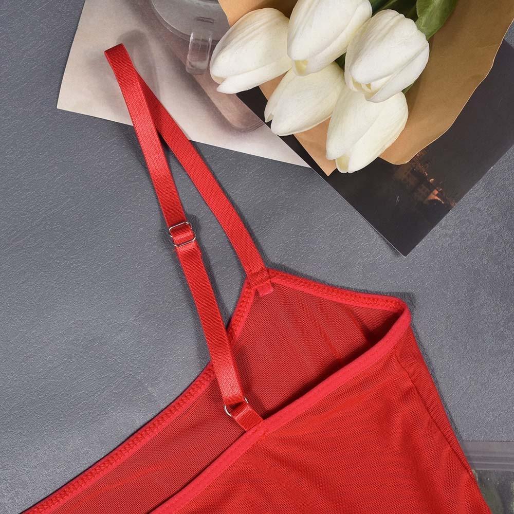 Spicy Girl Style Mesh Bodysuit Transparent Women Lingerie Fashion Mesh Sheer Jumpsuit  Gifts