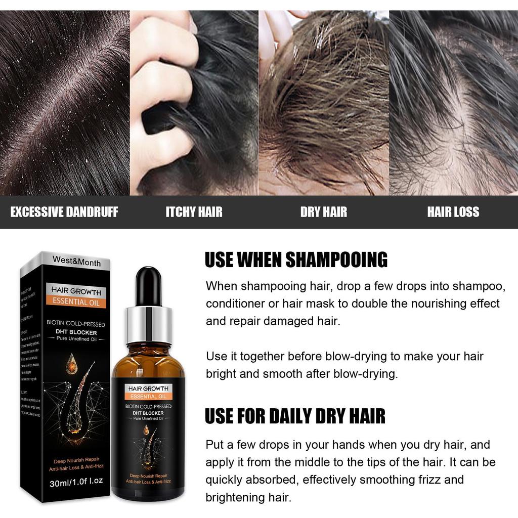 30ml Hair Care Oil Hair Growth Thickening Repair Dry Frizz Moisturizing Hair Essence