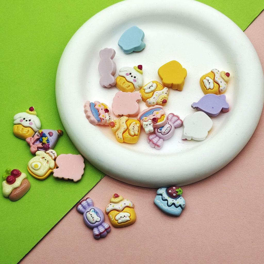Cute Cartoon Rabbit Strawberry DIY Resin Accessories
