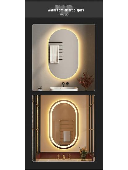 Oval LED Smart Vanity Mirror with Touch Screen