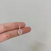 Oval White Chalcedony Geometric Pendant Necklace - Elegant Women's Light Luxury High-End Clavicle Accessory