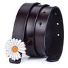 Belt Women'S Leather Cowhide Smooth Buckle Thin Belt Casual Women'S Decoration