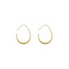 925 Silver Needle Geometric Oval Hoop Earrings For Women Simple Desgin Earrings Party Wedding Jewelry