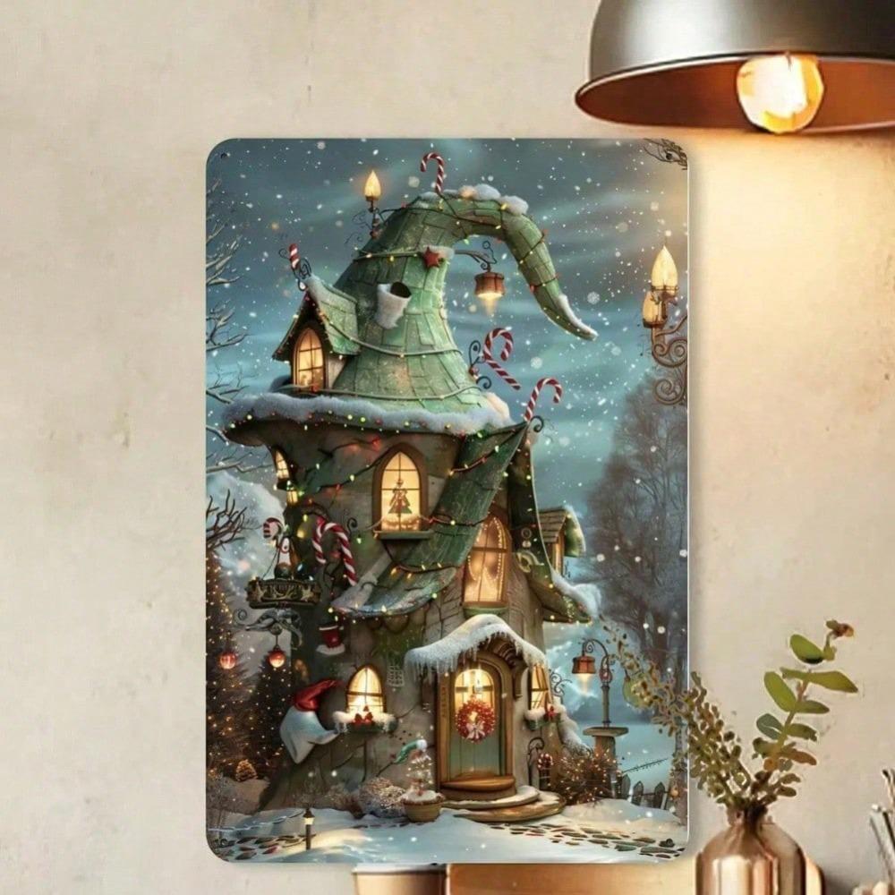 Vintage Christmas Tin Sign Iron Retro Metal Poster Wall Art Home Decor 20x30cm