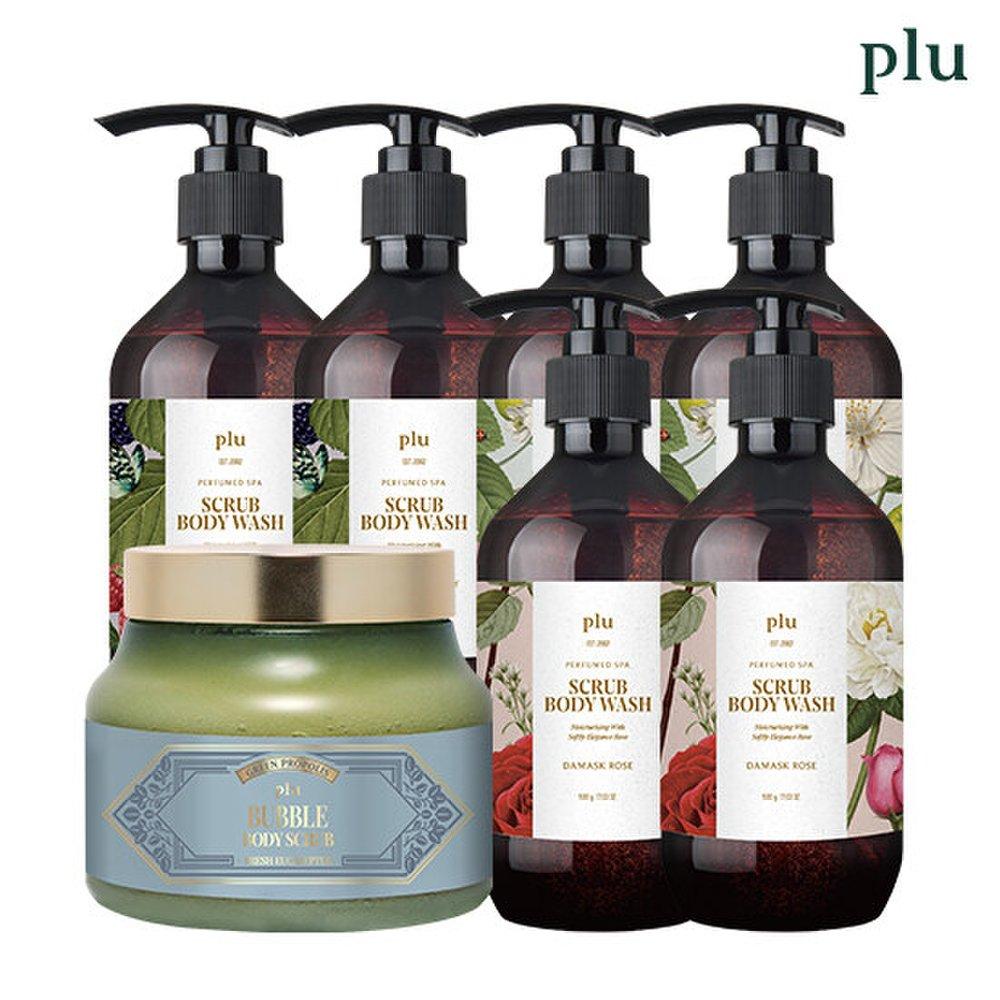 (Plu) Scrub Body Wash 500g X 6 (Choose Type) + Body Scrub (Eucalyptus)