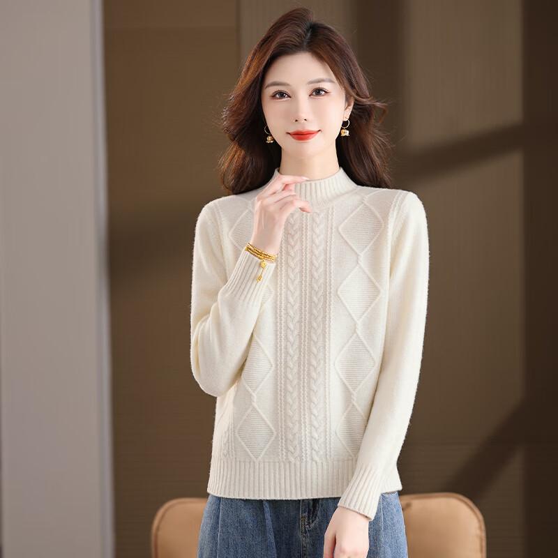 FengXun Women's 100% Pure Wool Turtleneck Sweater