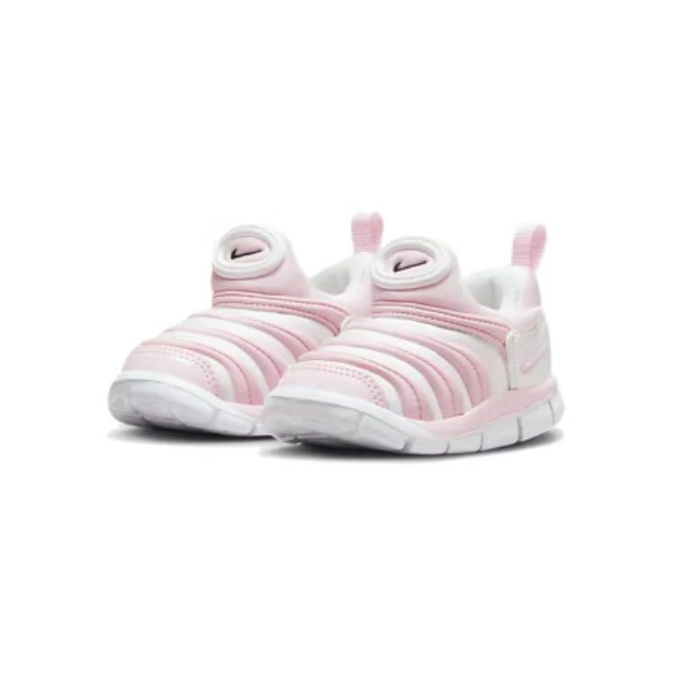 Nike Dynamo Free Comfortable Simple Durable Breathable Low-Top Walking Shoes Baby Shoes White Pink 343938-637