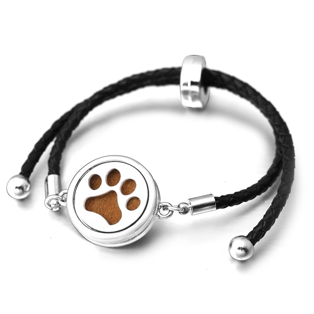 Engel Flügel Herzförmiger Edelstahl Aromatherapie Armreif Verstellbares Leder Schnallenarmband Damen Diffusor Medaillon Schmuck