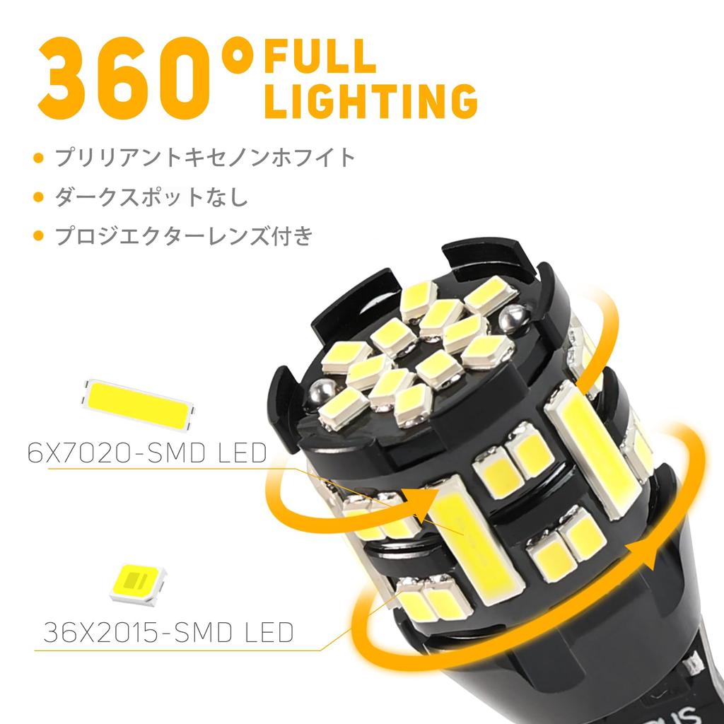 AUTOXBERT T15 T16 LED Backup Super Vehicle Inspection Compatible with 921 Position and Room for 12V Pack of 2 Lamps, Bright, 2835-SMD Chip, Compliant,