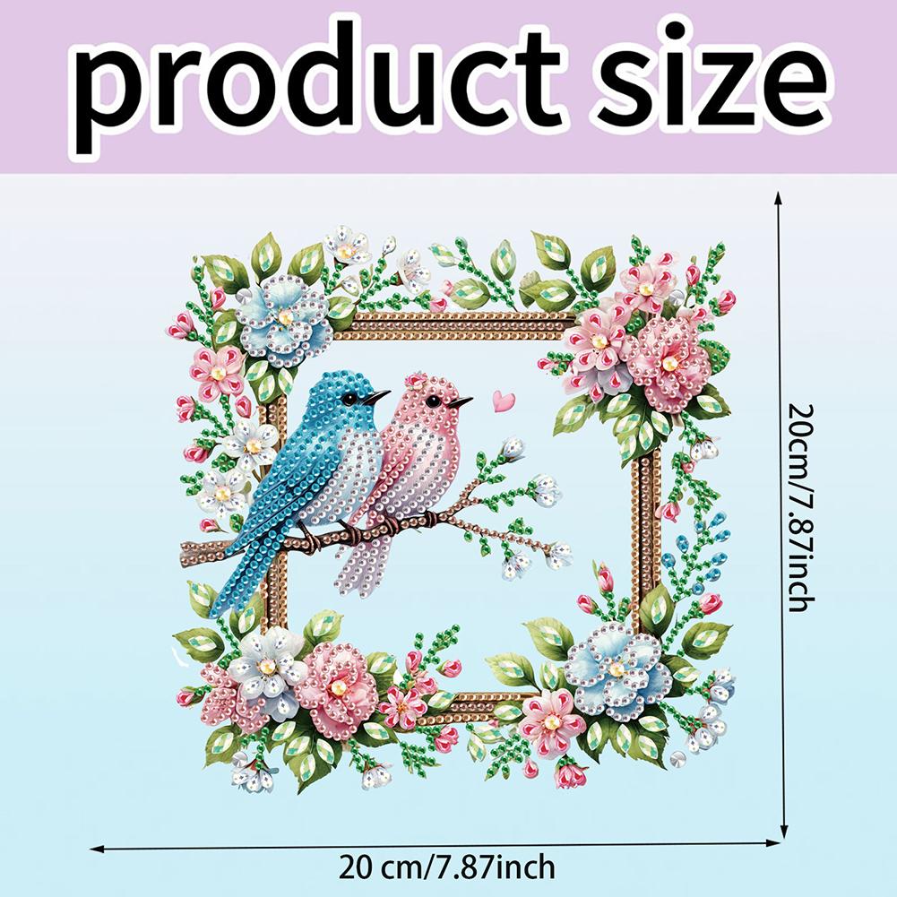 Acrylic Special Shape Flower Bird Rhinestone Tabletop Photo Frame Kit Table Top Diamond Painting Frame Kits Bedroom Table Decor