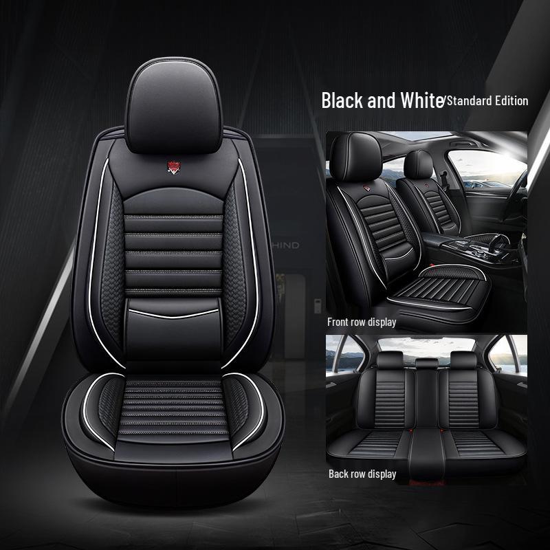 Universal Leather Car Seat Cover - All-Season Full Set Cushion