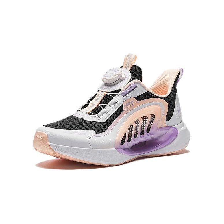 Anta Kids Monthly 2.0 Comfortable Durable Non-Slip Shock Absorbing Breathable Low-Top Running Shoes Kids Running Shoes White Black 322425518-6