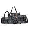 New Women's Large-capacity Mother and Child Bag Six-piece Fashion Printing Handbag Contrasting Color Plaid Shoulder Bag Messenger Bag