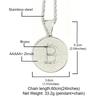Bitcoin Coin Pendant with Copper Inlaid Zircon, Hip-hop Trend, Men's Personalized Necklace Accessories