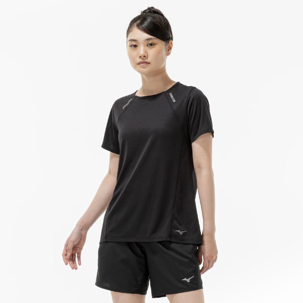 Running Wear Dry Aeroflow High Breathability J2MAD204 Ladies Black M [Mizuno] T-Shirt [Women's]