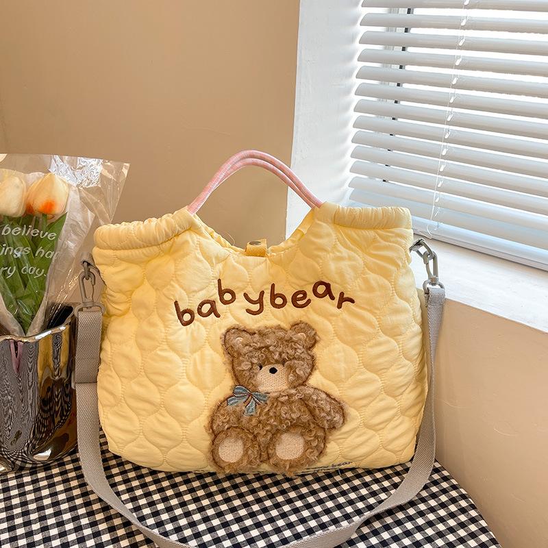 Casual Large-capacity Bag Women's New Fresh Cartoon Shoulder Messenger Bag Class Commuter Tote Bag