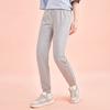 Anta Comprehensive Training Series Solid Color Mid Waist Straight Leg Casual Pants Women Pants Gray 962357302-2