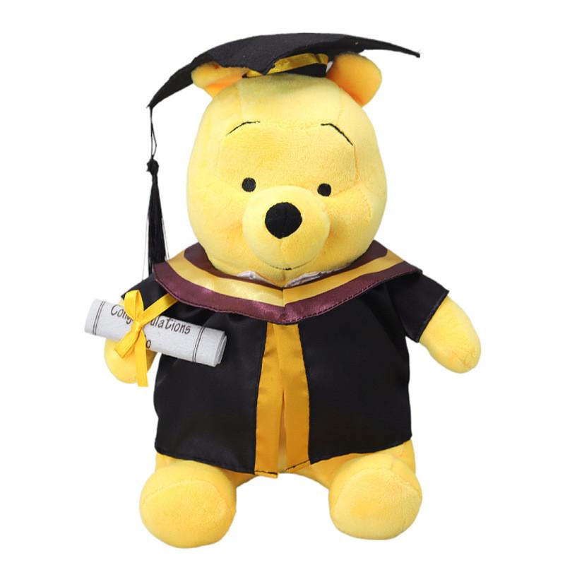 Cute Graduate Teddy Bear Plush Toy Soft Pp Cotton Stuffed Animal For Graduation Gift