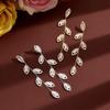 Eco-friendly Rhinestone Leaf Tassel Earrings for Women – Elegant Zirconia Design, Light Luxury Versatile Style