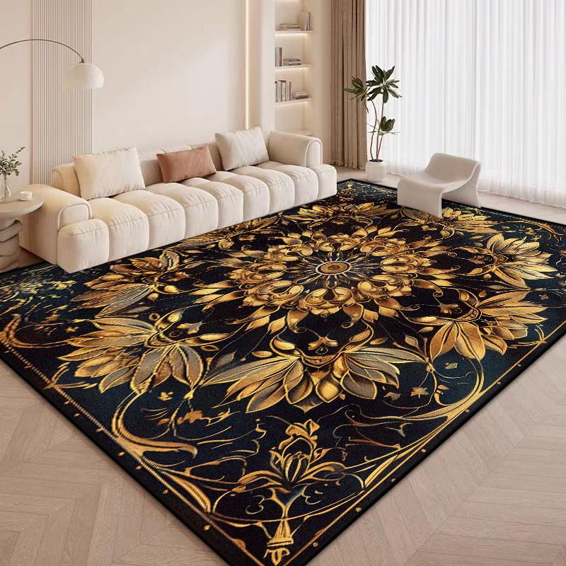 

Persian Style Luxury Living Room Rug Soft Non-slip Sofa Table Mat Easy Cleaning Office Lounge Decoration Rug Machine Washable 60x90cm