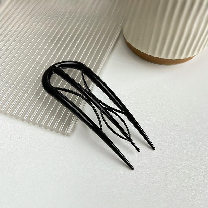 1 st U-formad hästsvanshårnål ins lat stil enkel temperament vinägerhårnål bollhuvudhårnål