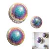 Set of 3 Disco Ball Half Sphere Wall Decoration Mirror Tile Party Backdrop Accent with Adhesive Pad for Room Styling