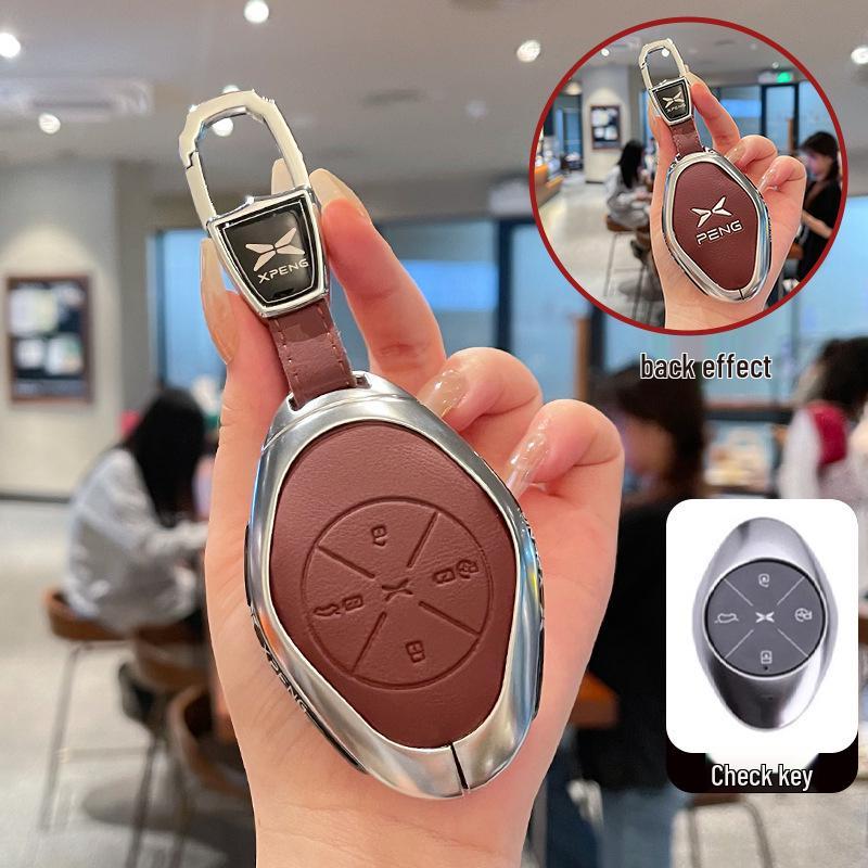 Xiaopeng Key Case for P7/P7i/P5/G6/G3/G3i/G9 Models - Metal Shell, Unisex