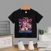 Summer Kpop Popular Cartoon Print Children's Design Casual Harajuku Style Round Neck Short Sleeved Top Fans Gifts Kids Clothes