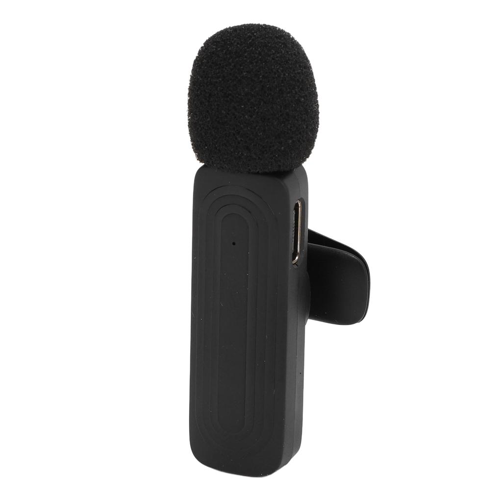 Wireless Lavalier Microphone Lapel Mic 2.4G Ultra Low Delay Noise Reduction 13H Working Time for Video Recording