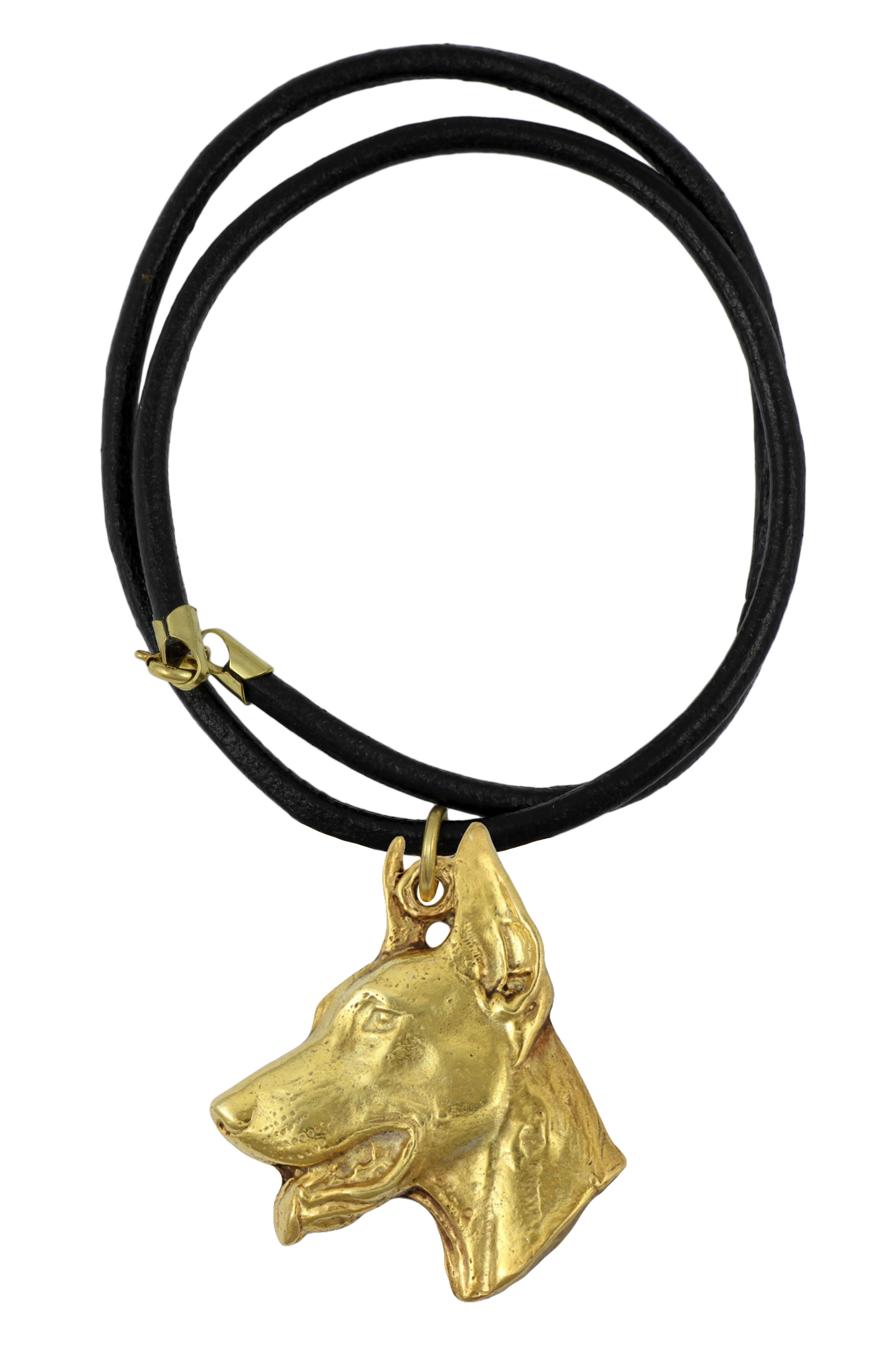 

Dobermann, Doberman Pinscher, Dobie I - necklace with a dog in a gift box, gold-plated pendant for a dog lover, striking jewelry by Art-Dog