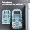 Bathroom Wall Decor Storage Foldable Laundry Basket, Breathable Hollow Design, Mounted Plastic Container Space Saving Organizer, for Dormitory