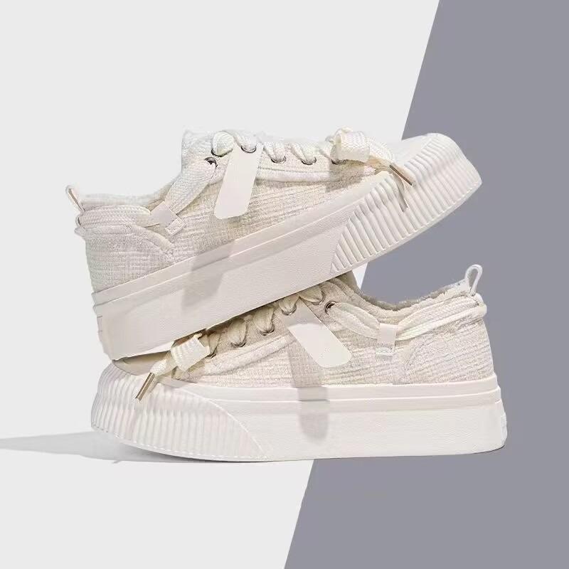 Little white shoes women's new thin breathable shoes with skirts thick-soled versatile canvas shoes