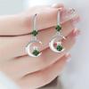 Chinese Zodiac Cow Earrings Moon Cow Drop Earrings Long Superior Temperament Ear Hooks