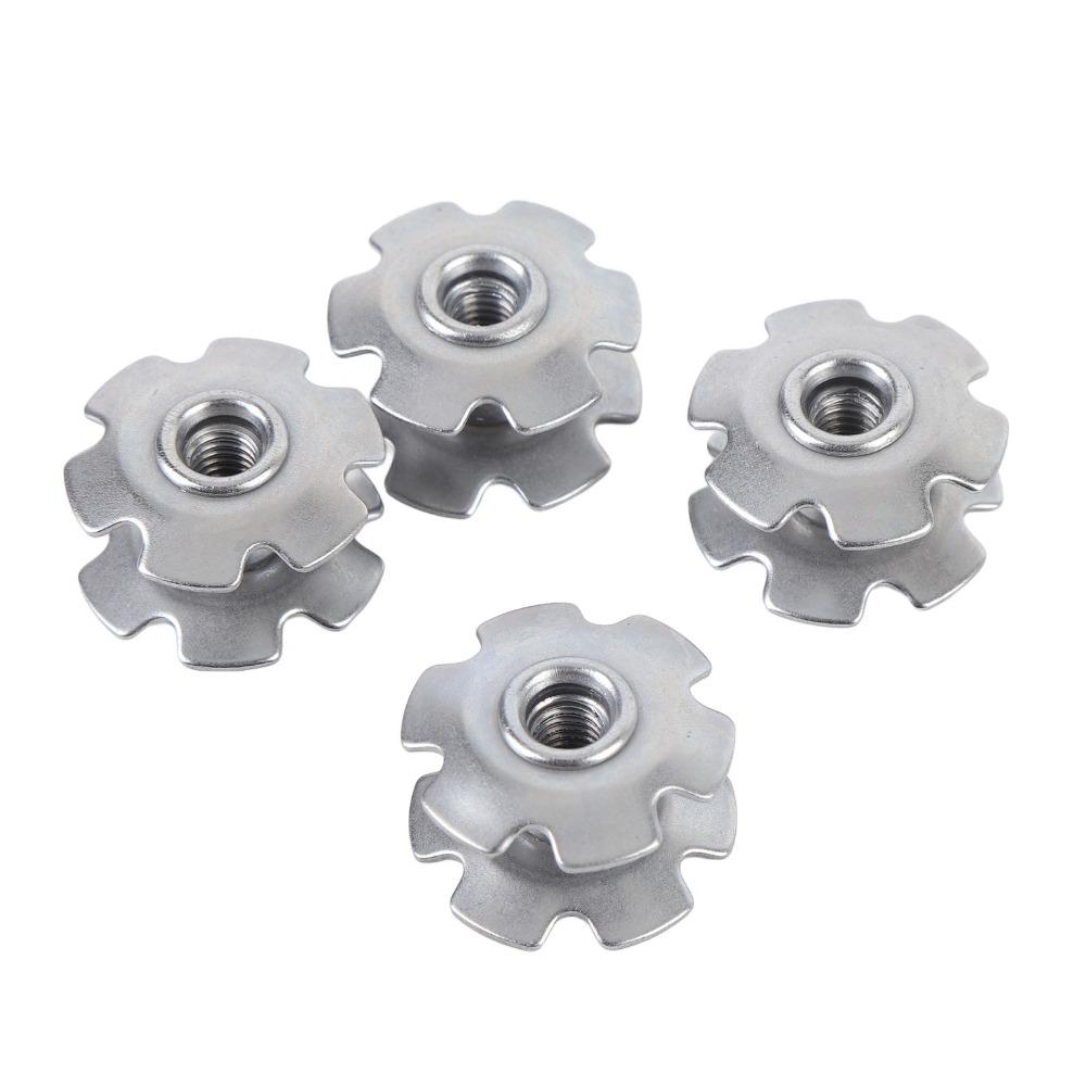 8Pcs 28.6mm Fork Cycle Fork Star Nut Steel BCycle Headset Star Nut  Cycling Repair