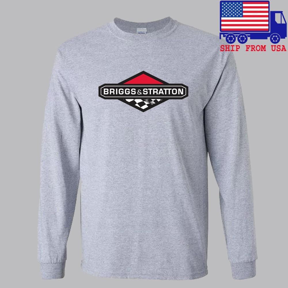 Briggs amp; Stratton Men#039;s Gray White Size S to 3XL Unisex T-Shirt XXXXL