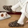 Design sense retro thick bottom velvet bag head half drag autumn and winter new warm wool cotton slippers