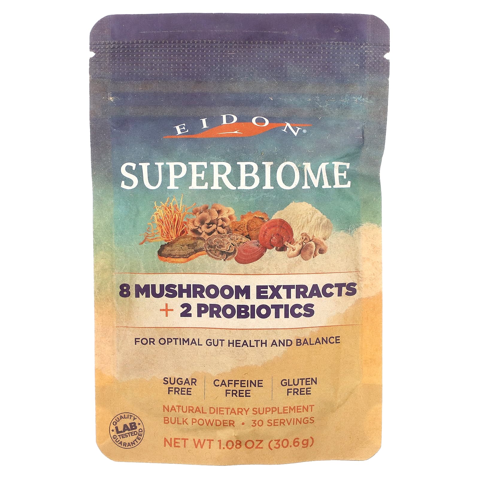 

Superbiome, 8 Mushroom Extracts + 2 Probiotics, 30.6G (1.08Oz)