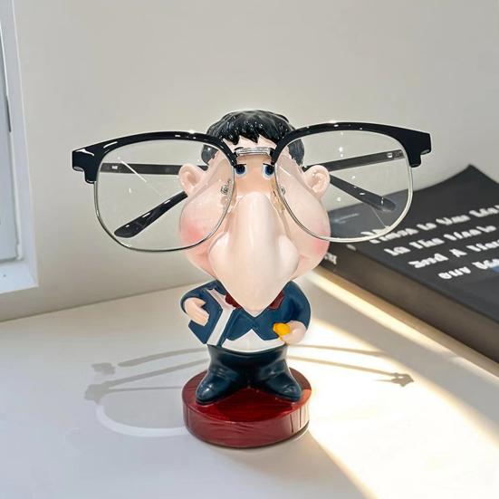 Mężczyzna z dużym nosem Uchwyt na okulary Stojak na okulary Figurka Nauczyciela Statua Dekoracja biurka Uchwyt na okulary przeciwsłoneczne Stojak na okulary