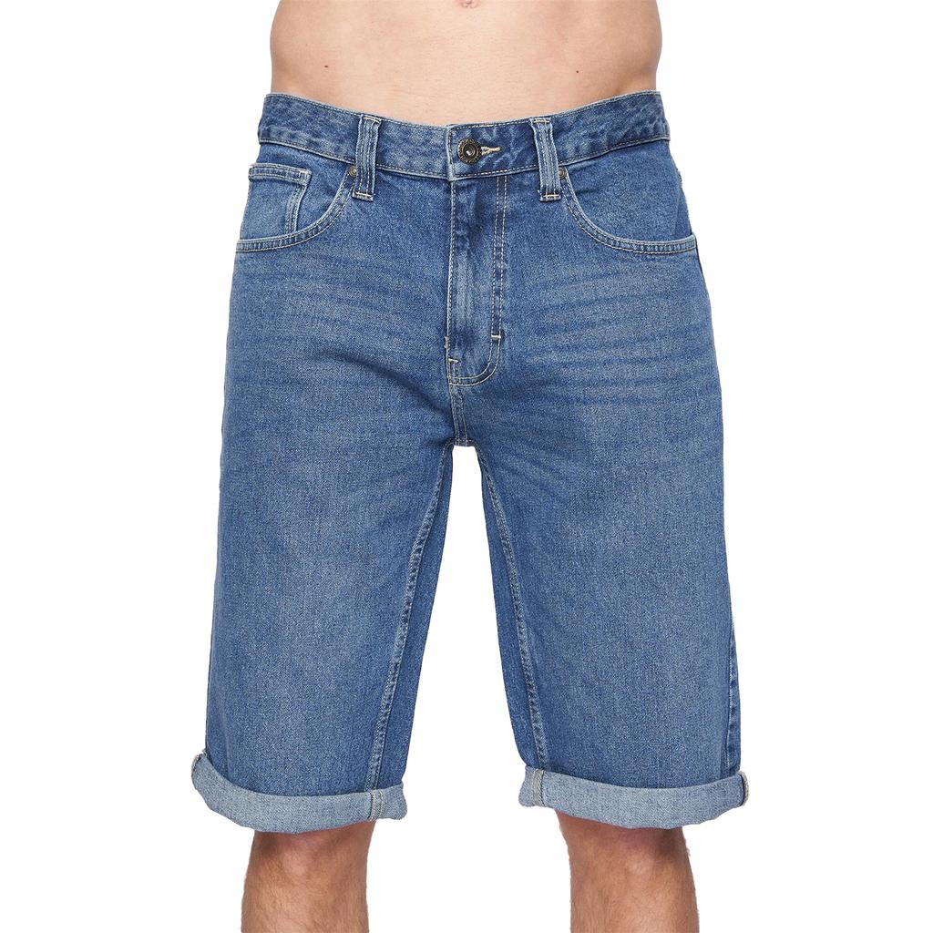 Crosshatch Mens Tillforth Denim Casual Shorts