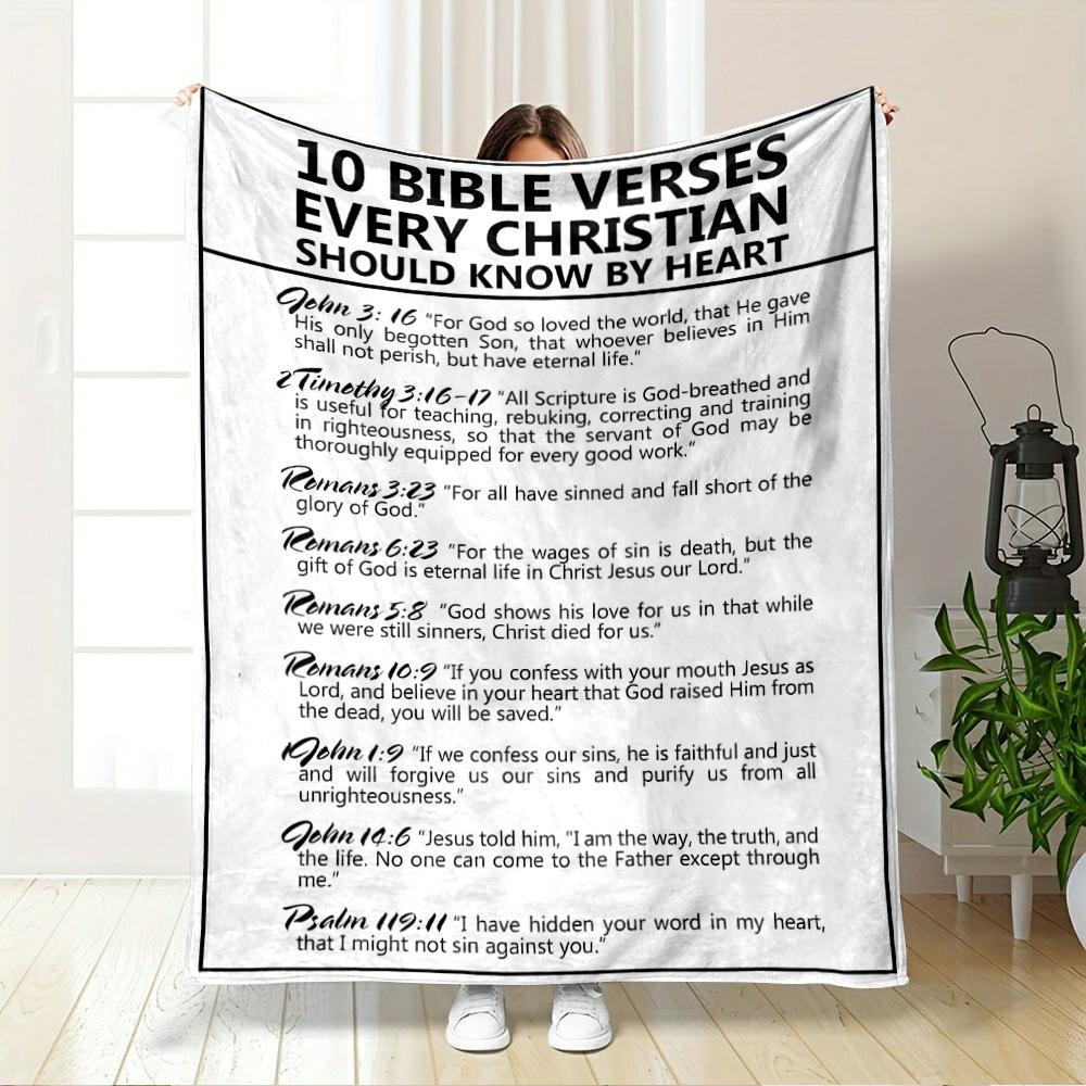 Christian Bible Verses Blanket DesignFlannel blanket for bedroom, living room, sofa, and nap