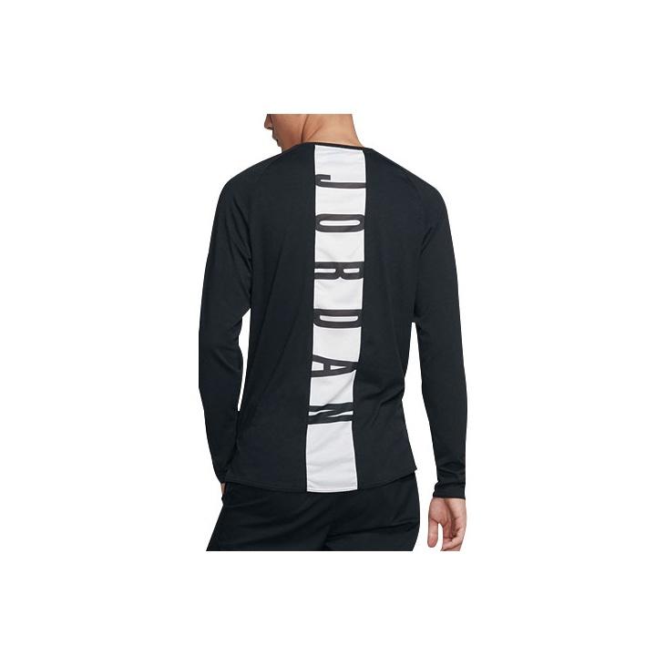 Jordan 25 Alpha Dri-Fit Print Back Long Sleeve T-Shirt Men Tops Black 926437-010