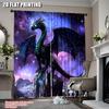 2Pcs Dragon Purple Nebula Curtains Mysterious Outer Space Suitable For Living Room Dining Room Bedroom Bathroom Office A