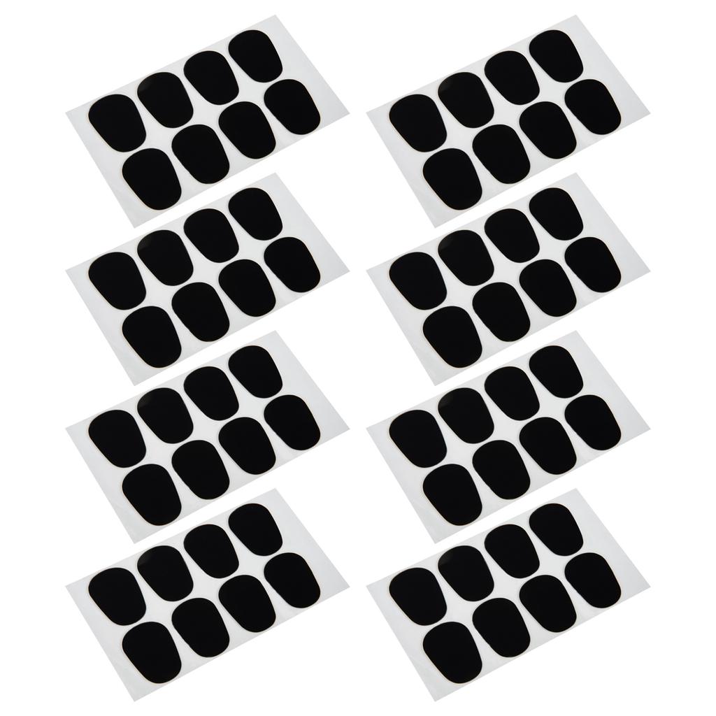 64Pcs Saxophone with Cap Pads Self Adhesive Sticker Alto Saxophone Rubber Sax Pad Cushion for Saxophone Accessories Black
