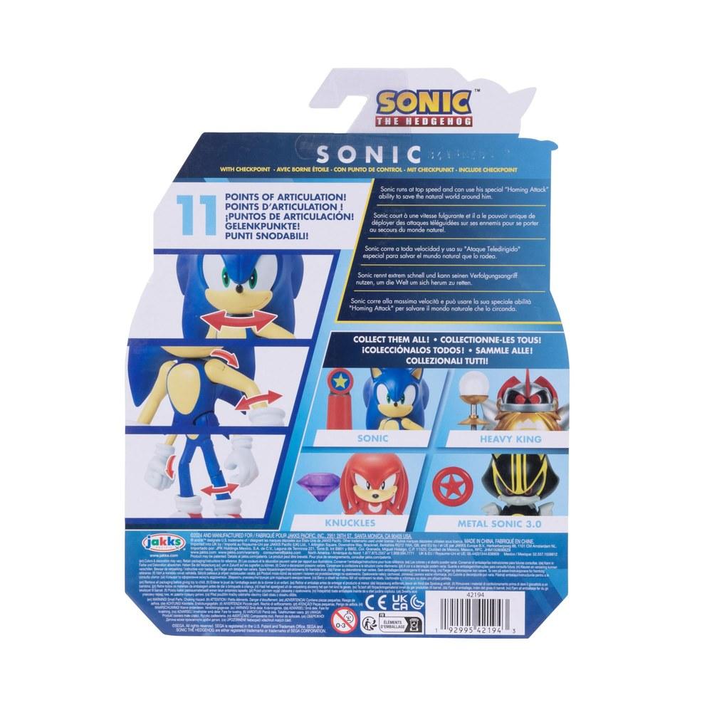 SEGA Sonic 4-Inch Action Figure with Blue Checkpoint Accessories Suitable for Ages 3 and Up Official License