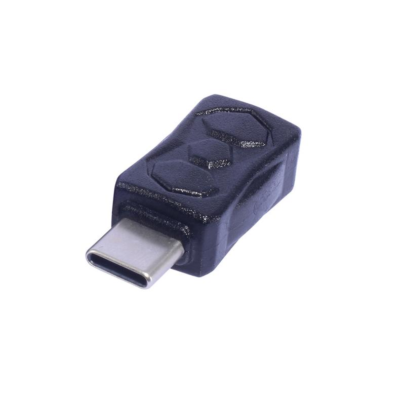 Mini USB Female to Type C Male Conversion Adapter Converter Black Support 5V2A Charging & 480Mbps Data Transfer