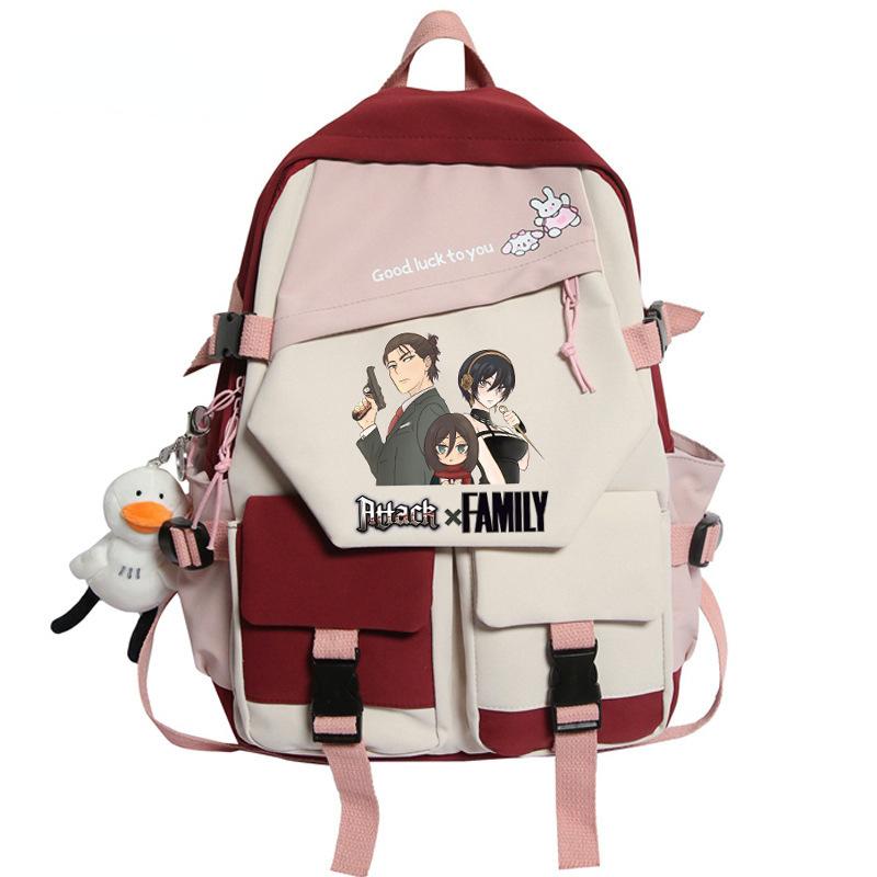 Backpack, Spy Play House, Large-Capacity Youth Schoolbag Outdoor Travel Bag Around Animation