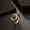 Exquisite Light Luxury Heart Ring Inlaid Color Zircon Popular Ins Style Fashion Finger Ring Jewelry Gift For Girls